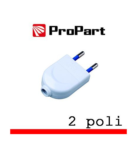 Spina 10A 2 poli polybag