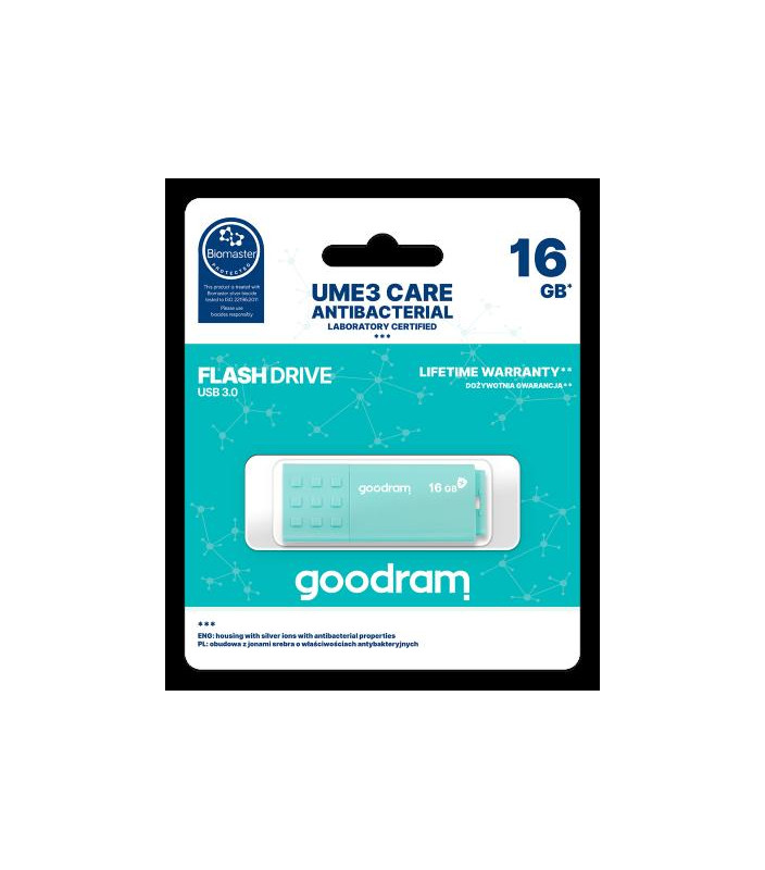 GOODRAM 16GB UME3 CARE - ANTIBATTERICA - USB 3.0