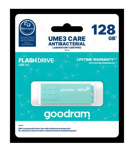 GOODRAM 128GB UME3 CARE - ANTIBATTERICA - USB 3.0