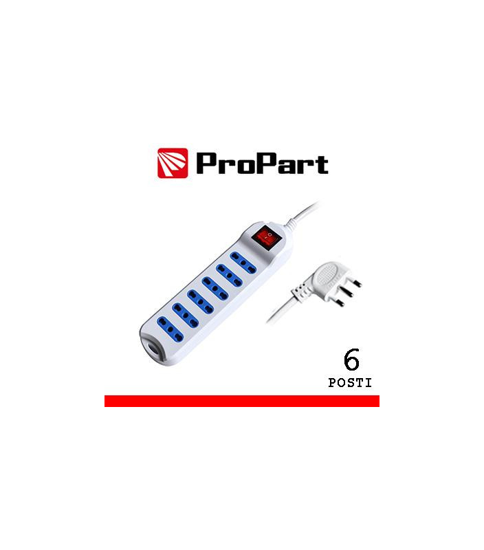 Multipresa 6pos bipasso spina16A +interr.