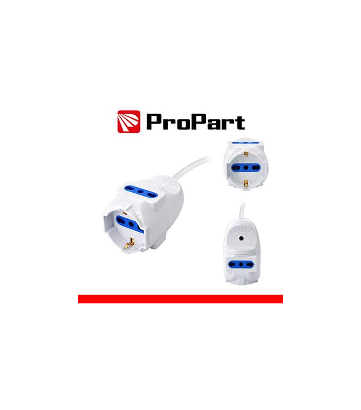 Prolunga lineare con Multipresa volante 3 posti Spina 2P+T