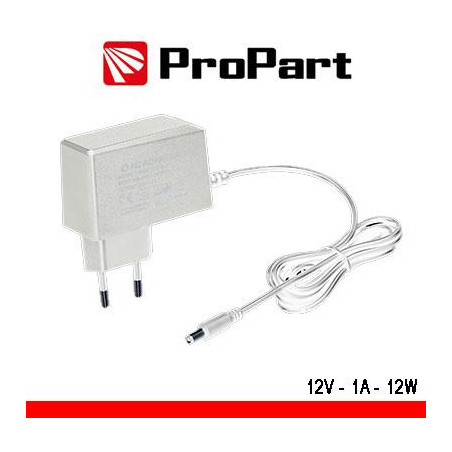 Alimentatore Switching tensione cost 12Vdc 1A (12W) Bianco