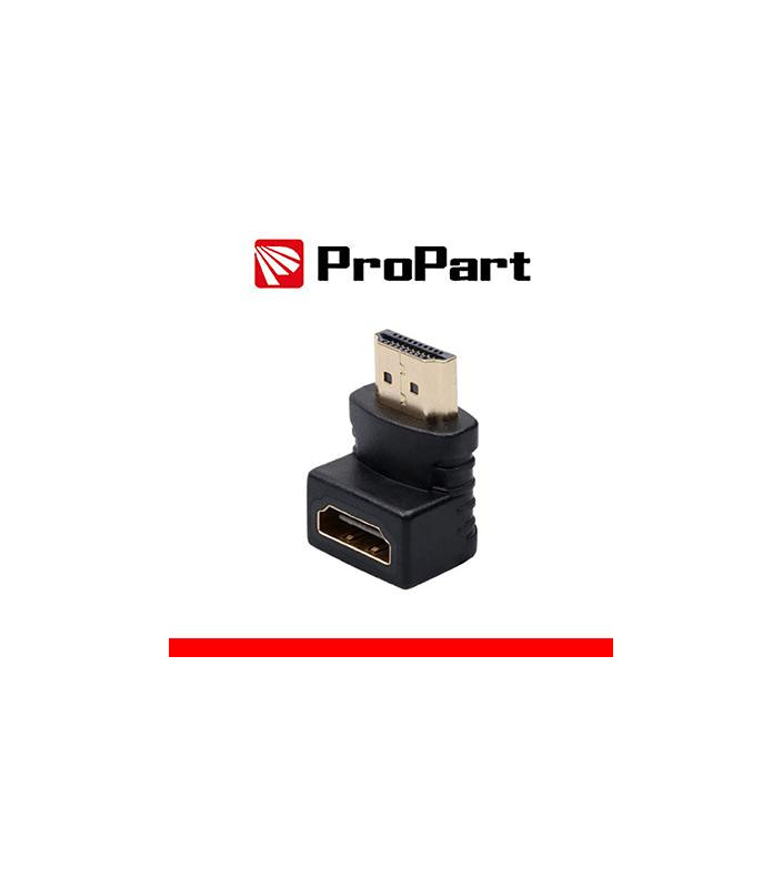 Adattatore Spina HDMI (19PIN) – Presa HDMI (19PIN) 90° dorat