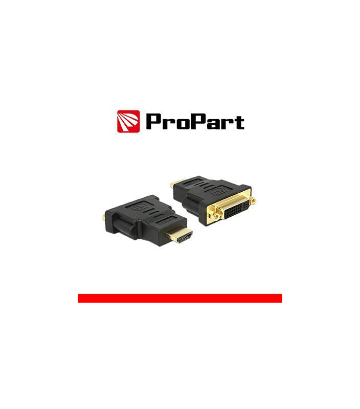 Adatt. Spina HDMI(19PIN)-Presa DVI-D Dual Link(24+5) dorato