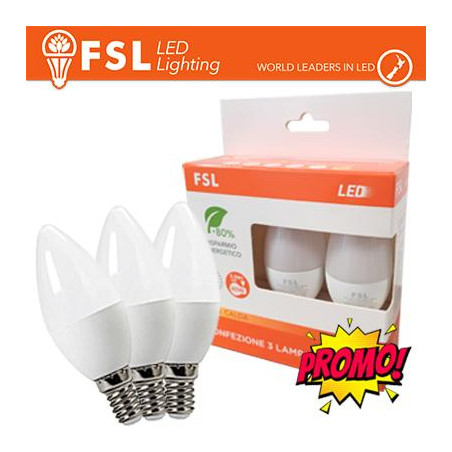 Lampada Oliva E14: Confezione PROMO 3PACK - 6W 4000K