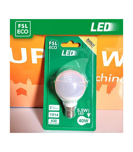 Lampada Sfera BLISTER - 5,5W 4000K E14 