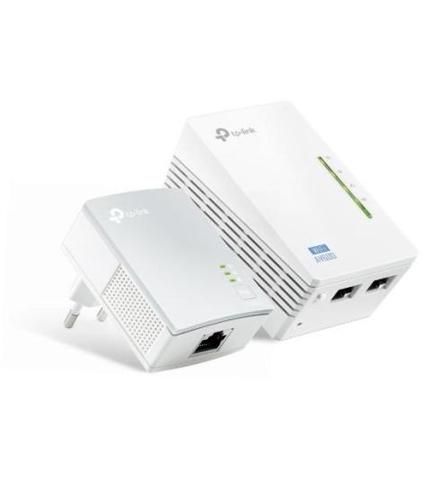 Kit 2 powerline WiFi 2.4 GHz AV600 2+1 porte LAN TL-WPA4220