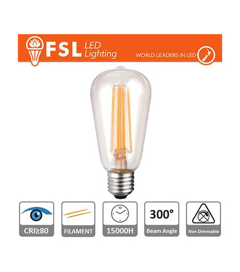 Lampada Filamento Edison - 6W 4000K E27