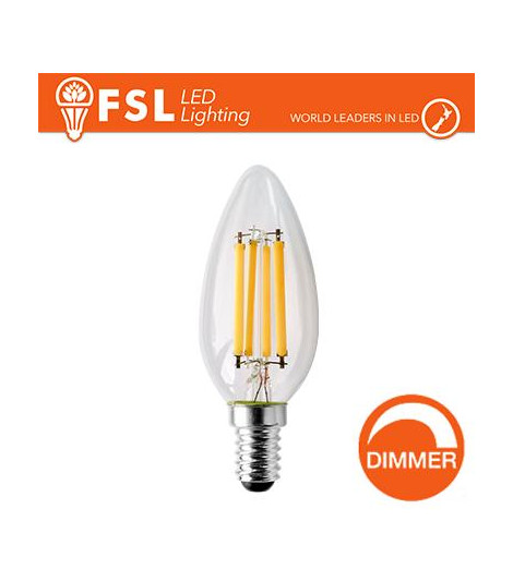 Lampada Filamento Oliva - 4W 4000K E14 Dimmerabile