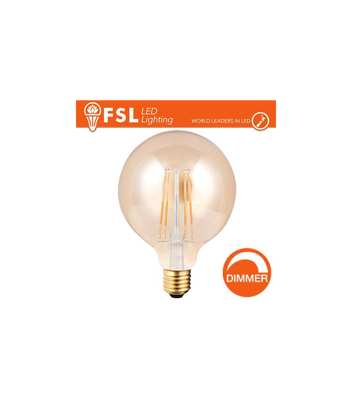 Lampada Globo Filamento Ambra Ø12,5cm - 8W E27 800LM DIMMER