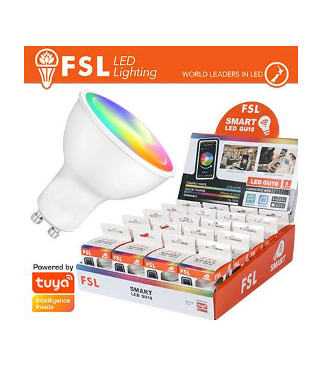 Lampadina GU10 SMART BEACON TECH 6w RGB+3WHITE Dim + EXPO