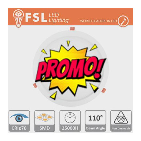 Downlight LED IP20 3W 3000K 160LM 110° FORO:75mm