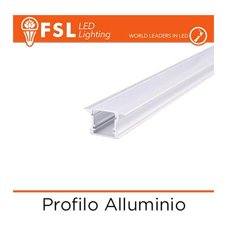 BARRA  ALLUMINIO 6063 - Incasso- 2m SILVER