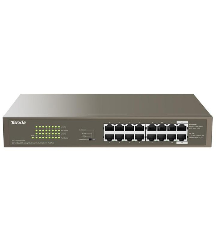 Switch 16 porte Gigabit PoE TEG1116P-16-150W