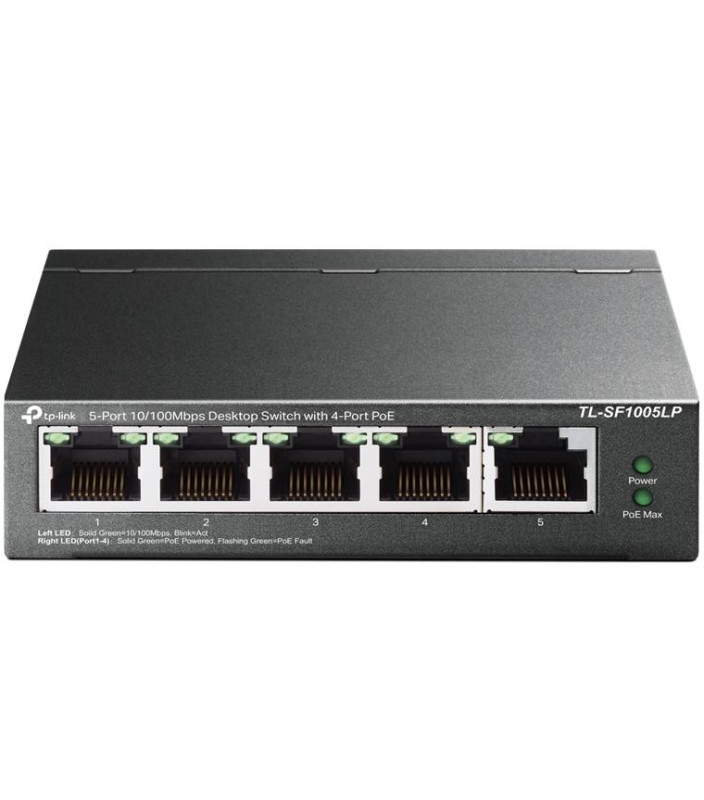 Switch Desktop 5 porte 10/100Mbps con 4-Port PoE TL-SF1005LP