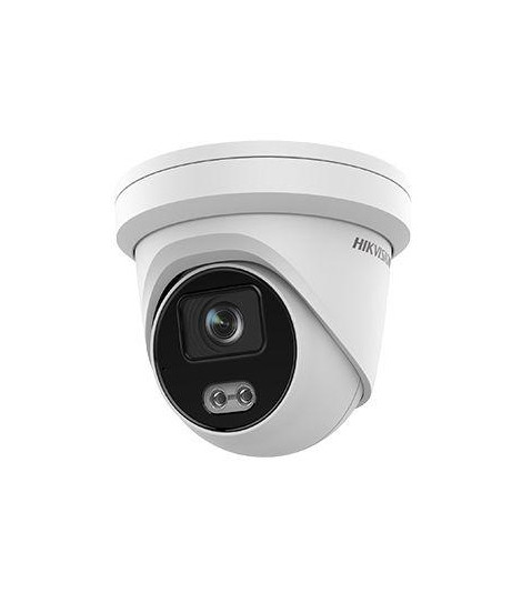 TURRET IP Hikvision 4MP, Ottica Fissa 2.8mm PoE,  COLORVU