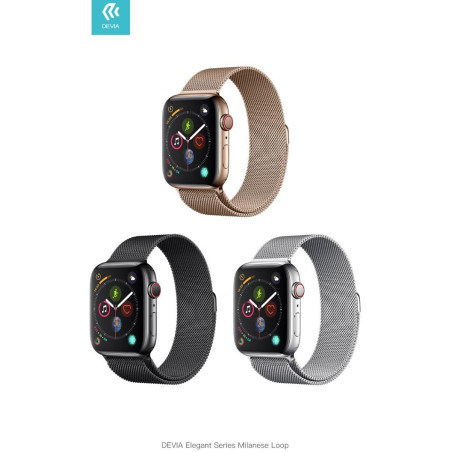 Cinturino per Apple Watch 4 serie 44mm Maglia Milano Black