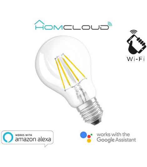 Lampadina Wi-Fi a filamento Bianco CCT dimm