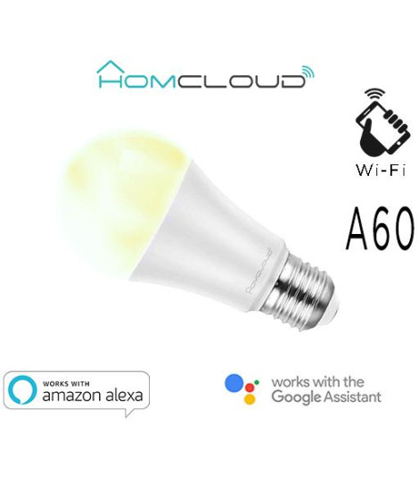 Lampadina Wi-Fi + Bluetooth Bianco CCT E27 A60 dimm