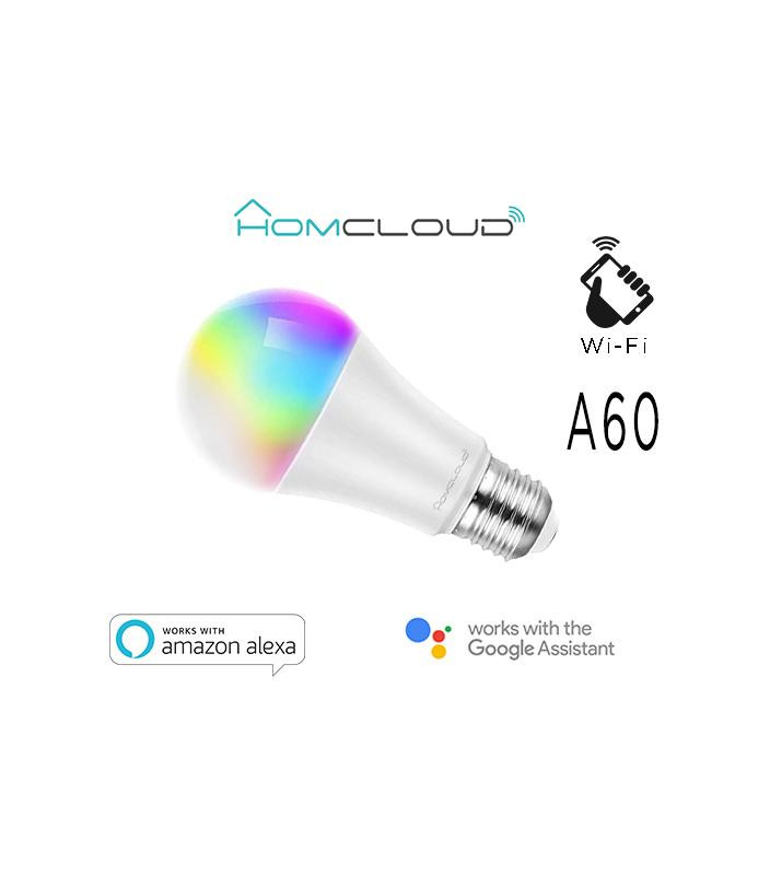 Lampadina Wi-Fi + Bluetooth RGB+Bianco caldo E27 A60 dimm