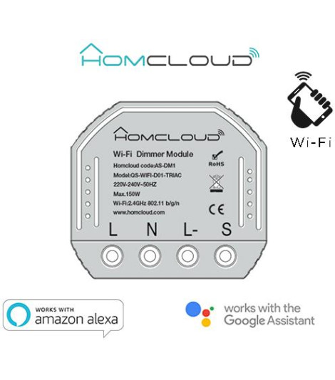 Modulo Dimmer 1CH Wi-Fi da incasso