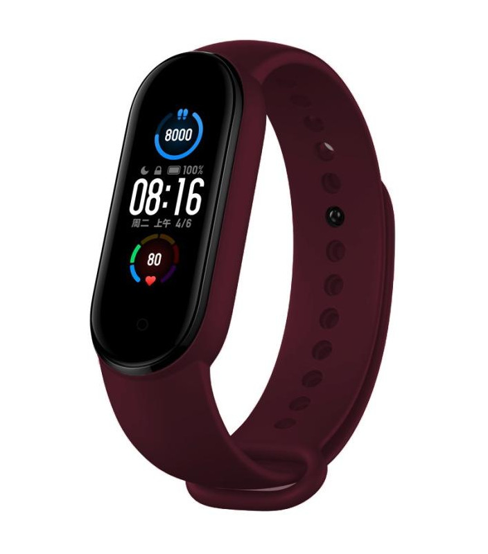 Bracciale in silicone per Xiaomi watch band Mi 5 Sport Wine 