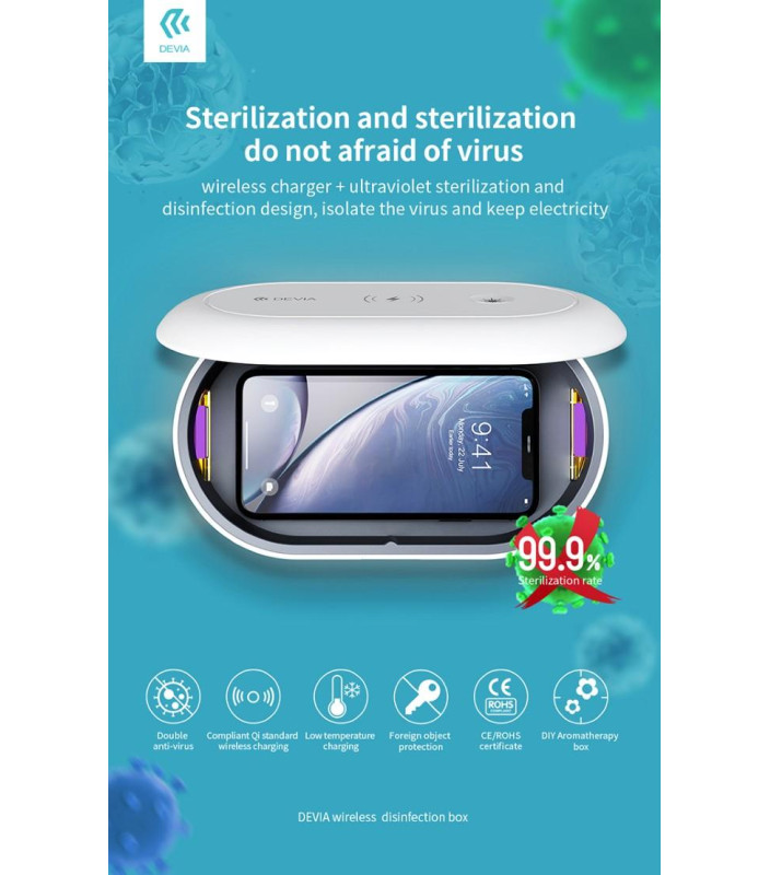 Box Sterilizzazione Aromatizzatore e Caricatore wireless