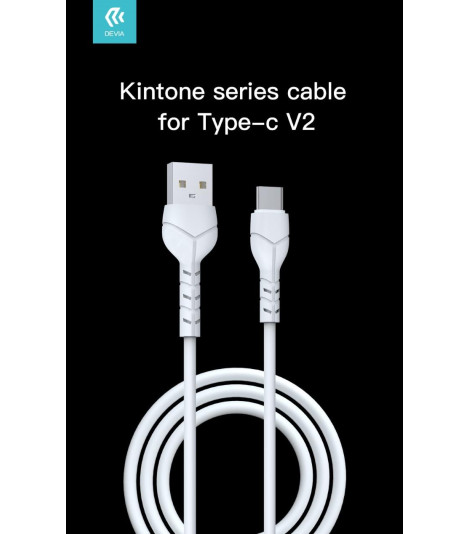 Kintone Cavo Tipo-C 5V 2.1A 1Mt Carica e dati Bianco