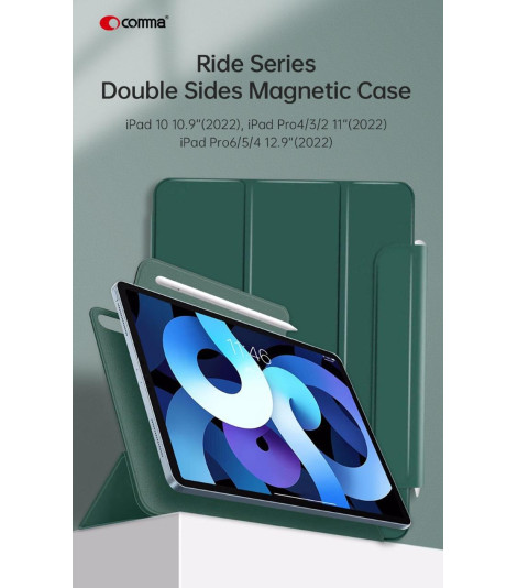 Cover Magnetica per iPad Pro 6 2022 rotazione e supp Verde