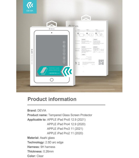 Protezione schermo in vetro temperato per iPad Pro 11 2021