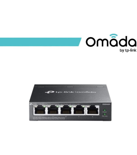 Omada Switch Easy Managed 5 porte Gigabit con 4 porte PoE+ - ES205GP